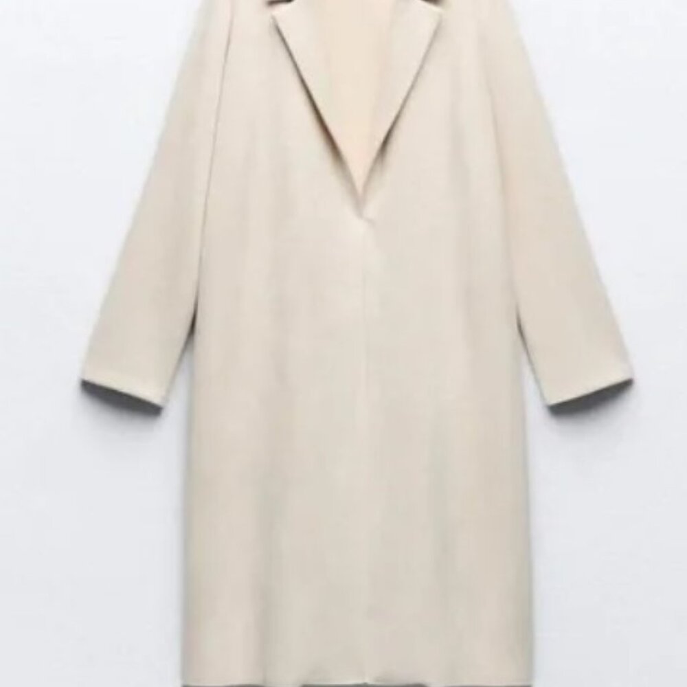 Zara white faux suede coat XS - good condition! - Picture 3 of 6